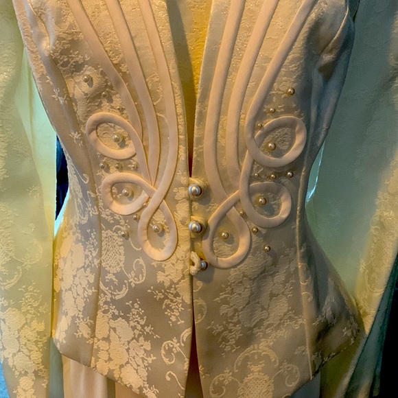 VINTAGE 80’S WEDDING SKIRT AND JACKET. NEVER WORN NEW WITH TAGS. SIZE 10 PETITE. - Picture 5 of 8